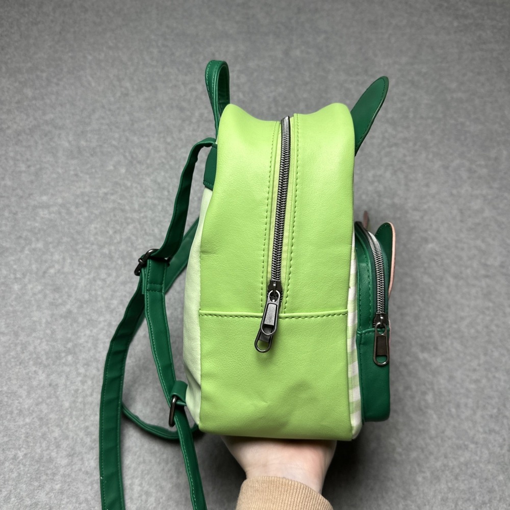 Loungefly Sanrio / Hello Kitty Green Check Kerropi 3D Mini Backpack Exclusive - Picture 2 of 9